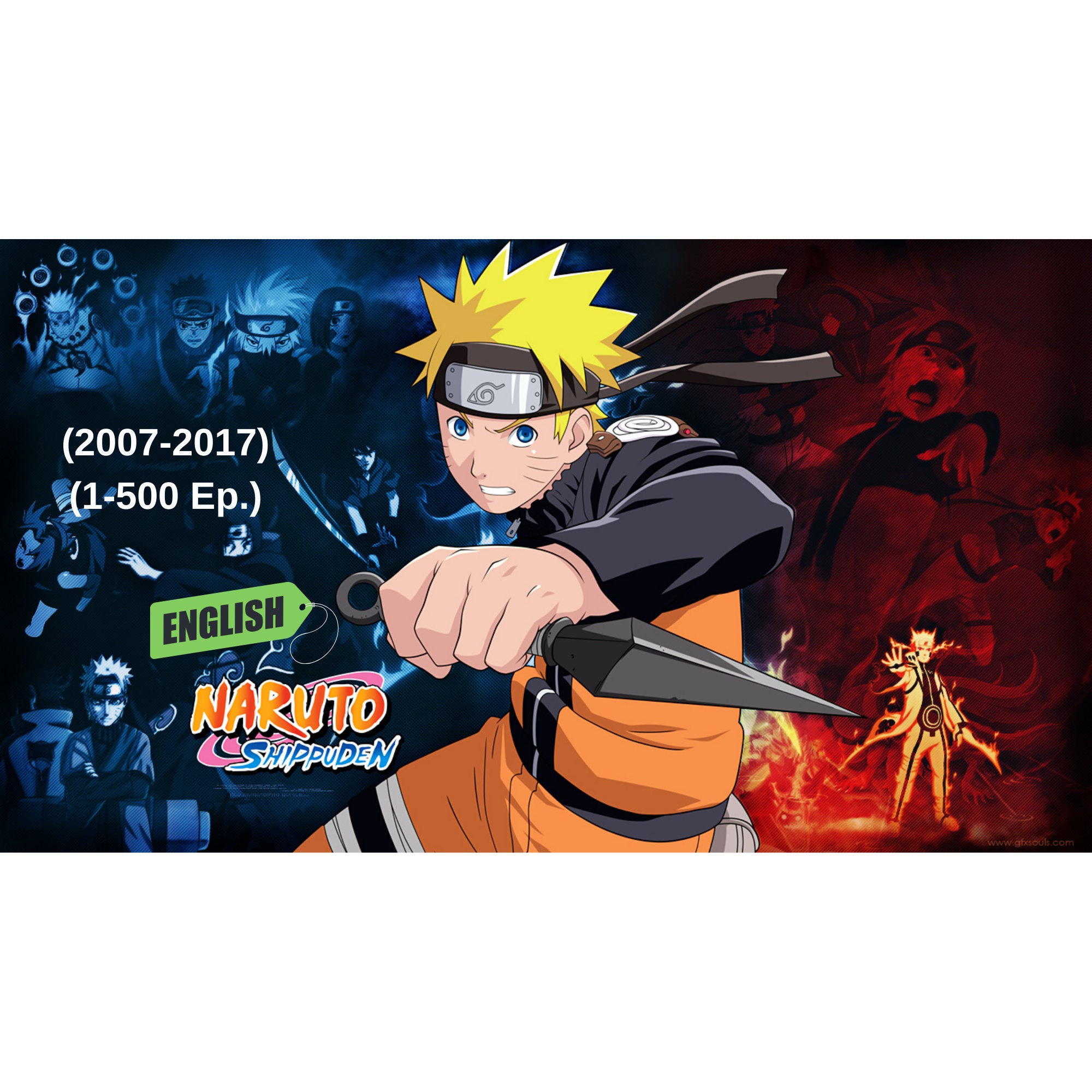Anime DVD Naruto Shippuden ( Episode 1-500 End ) English Dubbed + 11 Movie  FedEx