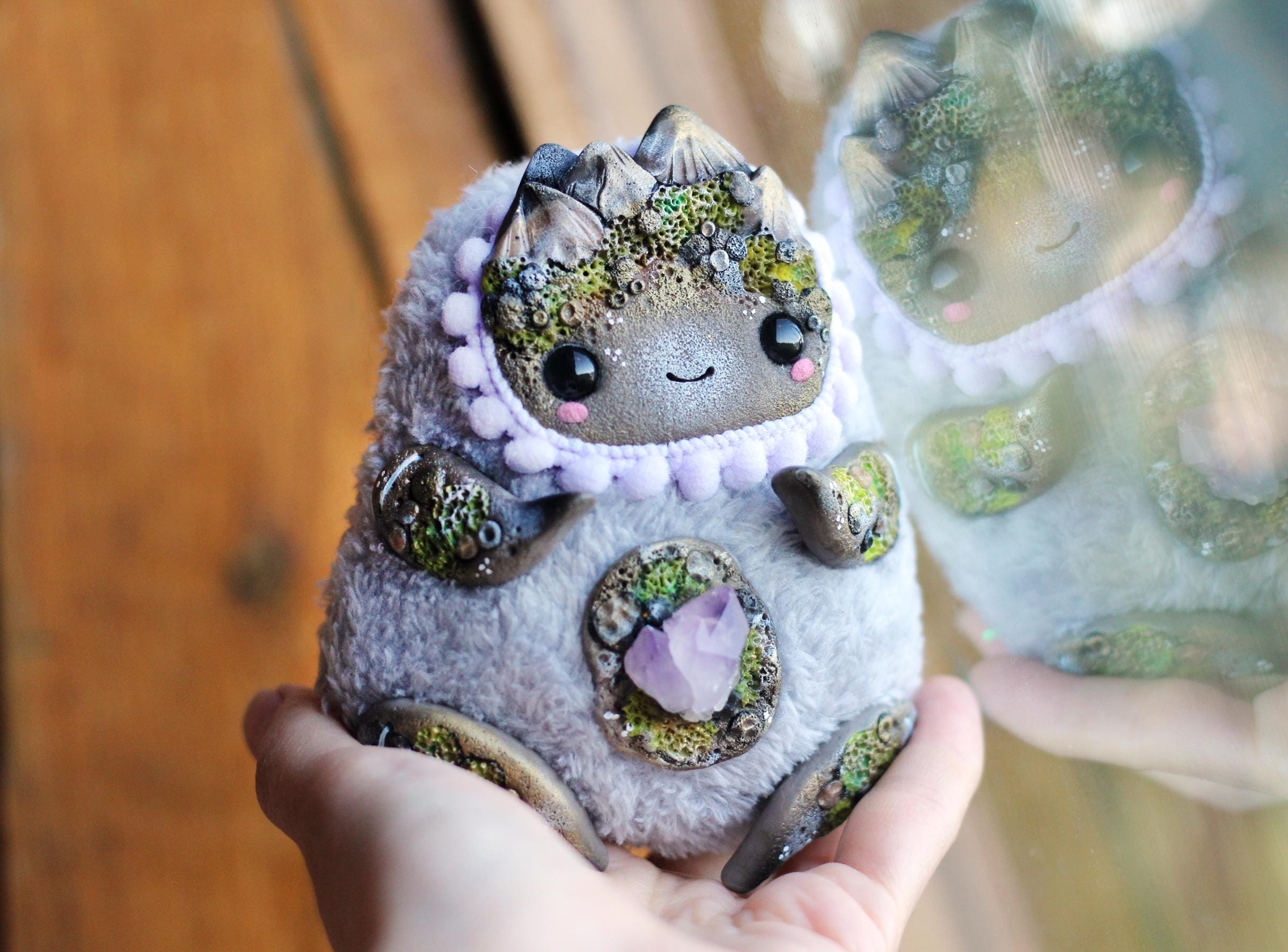Art cute doll mountain plush ooak toy, collectible fantasy doll