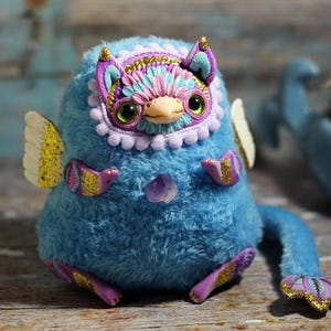 Fantasy art doll ooak griffin , cute plump toy