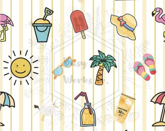 Beach Livin'-Seamless Digital PNG Pattern