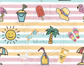 Beach Livin'-Seamless Digital PNG Pattern