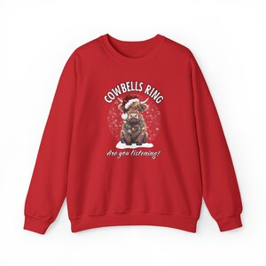 Cow Sweatshirt, Highland Christmas Sweatshirt, Cute Cow Christmas Sweatshirt, Farm Christmas Shirt, Soft Sweatshirt, Christmas Crewneck, Christmas Gift, Winter Sweatshirt, Holiday Sweater, Red Christmas Sweatshirt, Green Christmas Sweatshirt