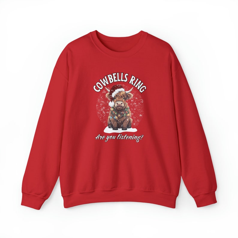 Cow Sweatshirt, Highland Christmas Sweatshirt, Cute Cow Christmas Sweatshirt, Farm Christmas Shirt, Soft Sweatshirt, Christmas Crewneck, Christmas Gift, Winter Sweatshirt, Holiday Sweater, Red Christmas Sweatshirt, Green Christmas Sweatshirt