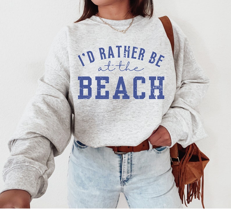 Beachy Sweatshirt - Vacation Sweatshirt, Florida Shirt, Ocean Sweatshirt, Summer Sweatshirt, Beach Lover, Salty Sweatshirt, Beach Sweater, Beach Cover Up, Beach Bachelorette, Beach Crewneck, Beach Bum, Sunset Sweatshirt, Surf Sweater, Sunshine