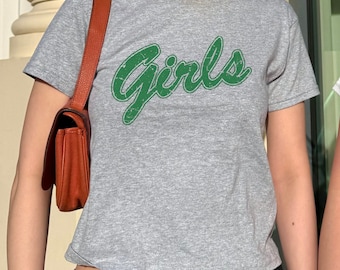 Girls Baby Tee, Rachel Green Inspired Shirt, Minimalist Friends Aesthetic Tee, Vintage Y2K Baby Tee, Trendy Womens Fitted T-Shirt