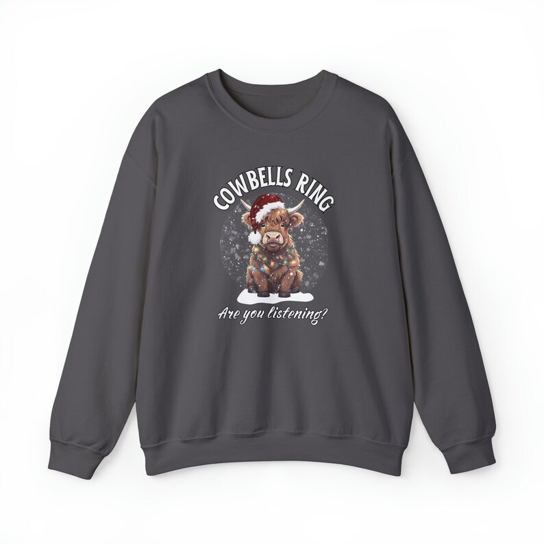 Cow Sweatshirt, Highland Christmas Sweatshirt, Cute Cow Christmas Sweatshirt, Farm Christmas Shirt, Soft Sweatshirt, Christmas Crewneck, Christmas Gift, Winter Sweatshirt, Holiday Sweater, Red Christmas Sweatshirt, Green Christmas Sweatshirt