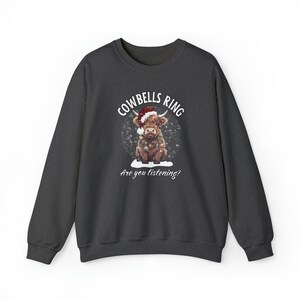 Cow Sweatshirt, Highland Christmas Sweatshirt, Cute Cow Christmas Sweatshirt, Farm Christmas Shirt, Soft Sweatshirt, Christmas Crewneck, Christmas Gift, Winter Sweatshirt, Holiday Sweater, Red Christmas Sweatshirt, Green Christmas Sweatshirt