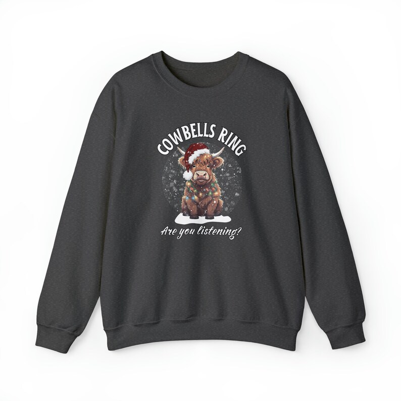 Cow Sweatshirt, Highland Christmas Sweatshirt, Cute Cow Christmas Sweatshirt, Farm Christmas Shirt, Soft Sweatshirt, Christmas Crewneck, Christmas Gift, Winter Sweatshirt, Holiday Sweater, Red Christmas Sweatshirt, Green Christmas Sweatshirt