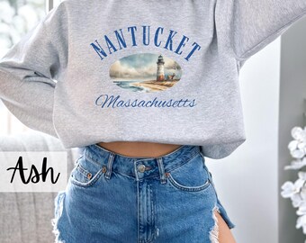 Nantucket Sweatshirt, Beachy Sweatshirt, Coastal Aesthetic, Nantucket Crewneck, Beach Sweater, Massachusetts, Nantucket Island Sweatshirt