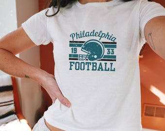 Philadelphia Football Baby Tee, Philly Football, Womens Football Shirt, Football Baby Tee, Philly Shirt, Game Day Baby Tee, Baby Tee