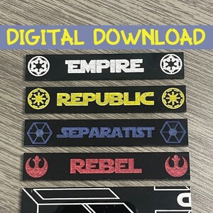 Star Wars: Legion Game Half Range Ruler Fractions 2.0 Edition DIGITAL DOWNLOAD File - for the game update on 7/19/2024
