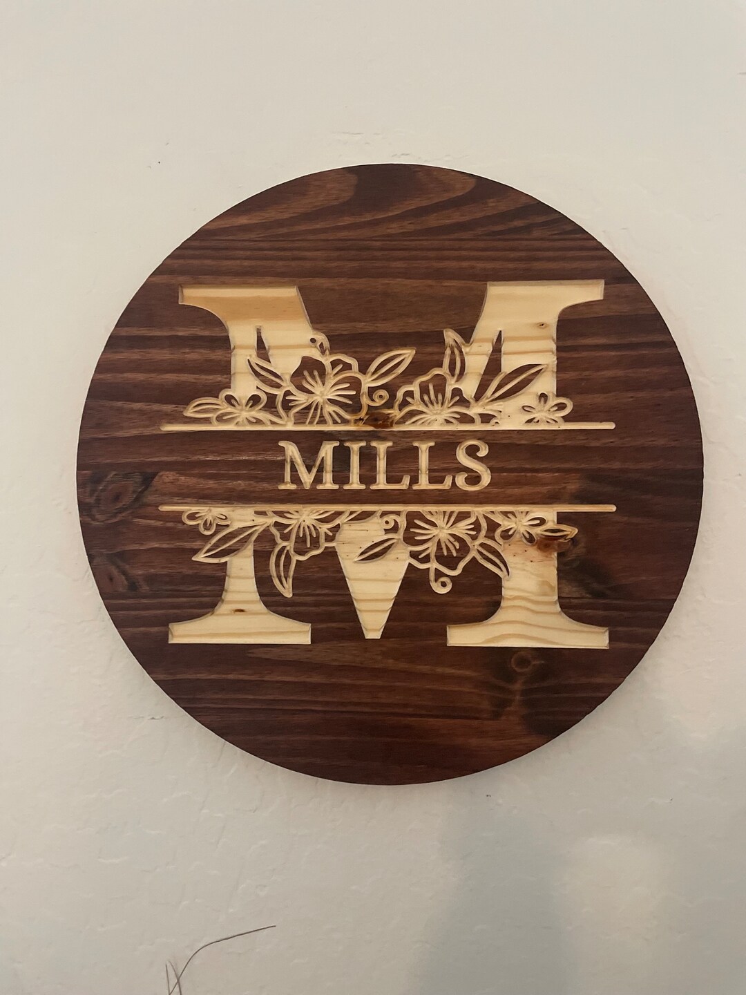 Carved Personalized Monograms, Wedding Present, Anniversary Gift, Home ...