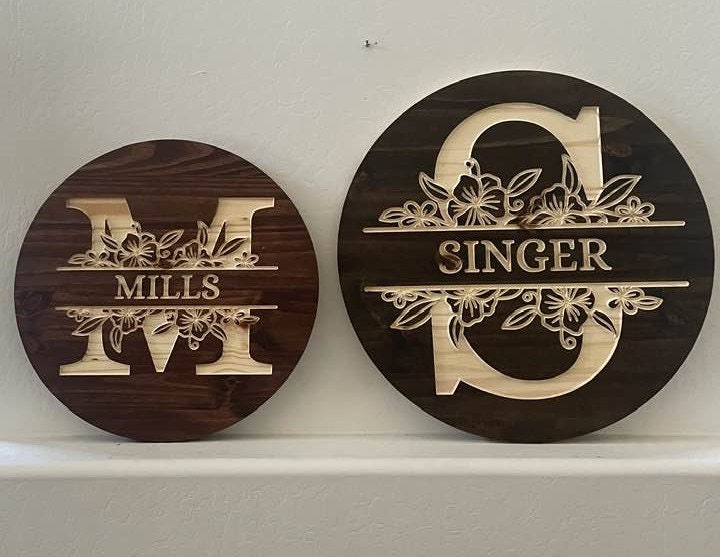Carved Personalized Monograms Wedding Present Anniversary - Etsy