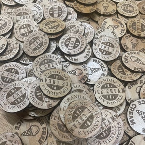 Personalized Wooden Tokens, Front and Back Sided, customizable tokens, tokens for games, tokens for learning, business tokens