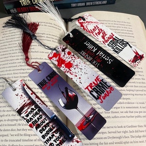 True Crime Bookmarks | Crime Junkie Gift | Mystery Lover Reading Accessories