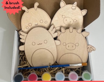 Adorable DIY Craft Kits for Kids, Squishmallow Inspired Paint Kits, Kids Crafts, DIY crafts for kids, painting crafts for kids