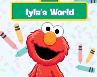 Sesame Street Elmo Birthday Invitation – Custom Digital Download | "Iyla’s World" Theme