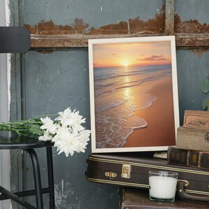 Sunset Marina Art High Resolution Download Wall Art Print Digital PNG PDF