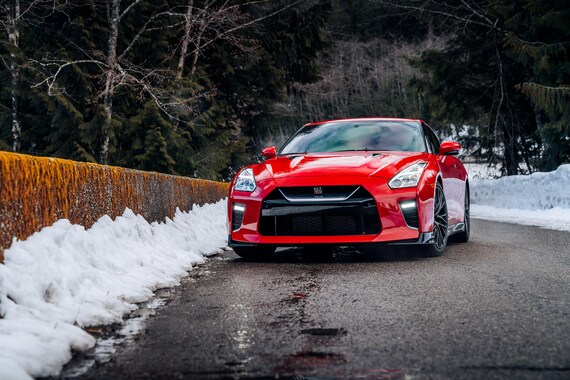 Red Nissan R35 GTR Poster - Etsy