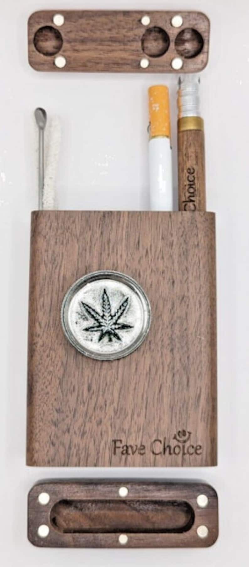 One Hitter 1 Hitter Dugout SET W/ GRINDER, LIGHTER, 2 Storage Units