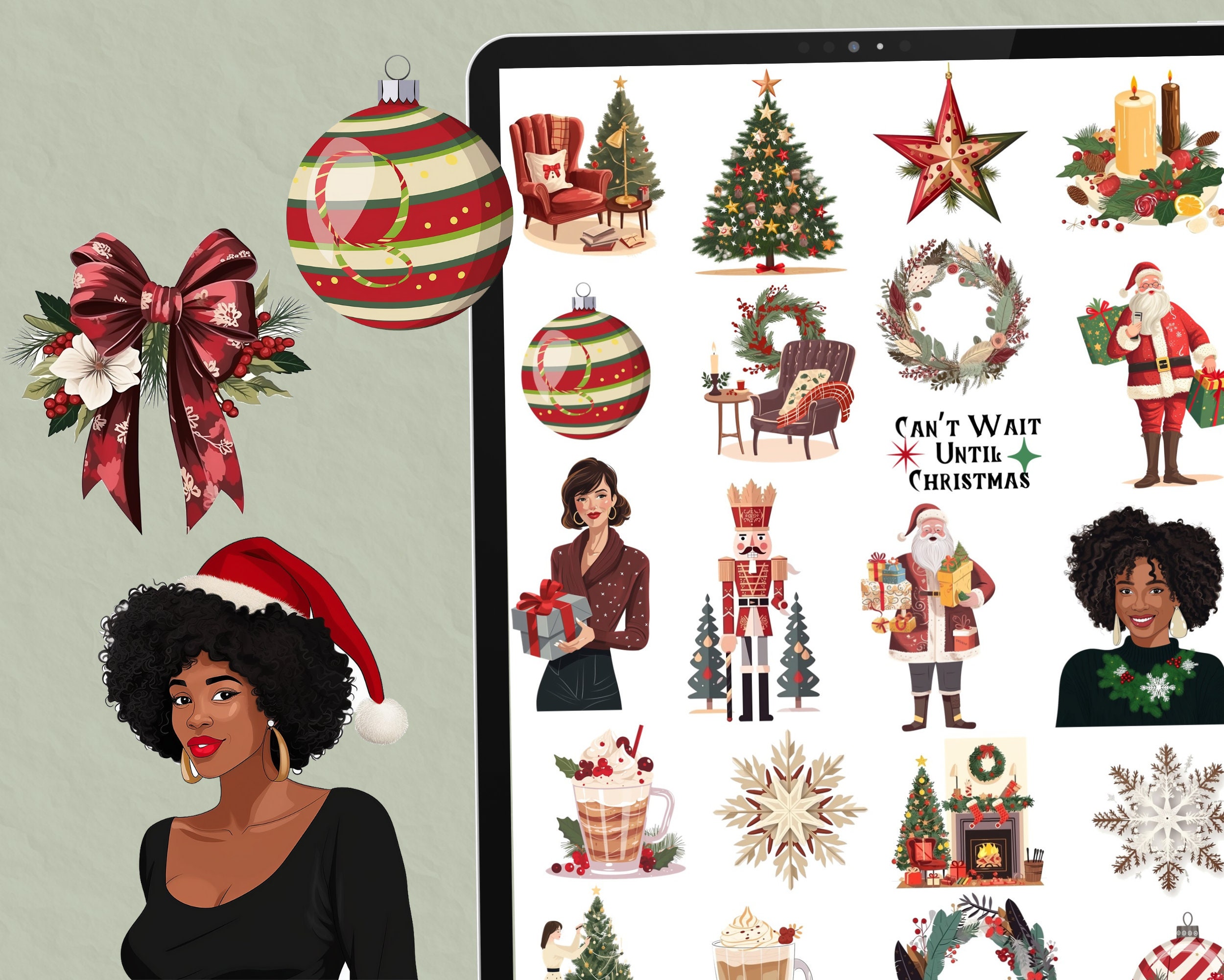 Holidays Digital Stickers for Goodnotes | 65 Christmas GOODNOTES ...