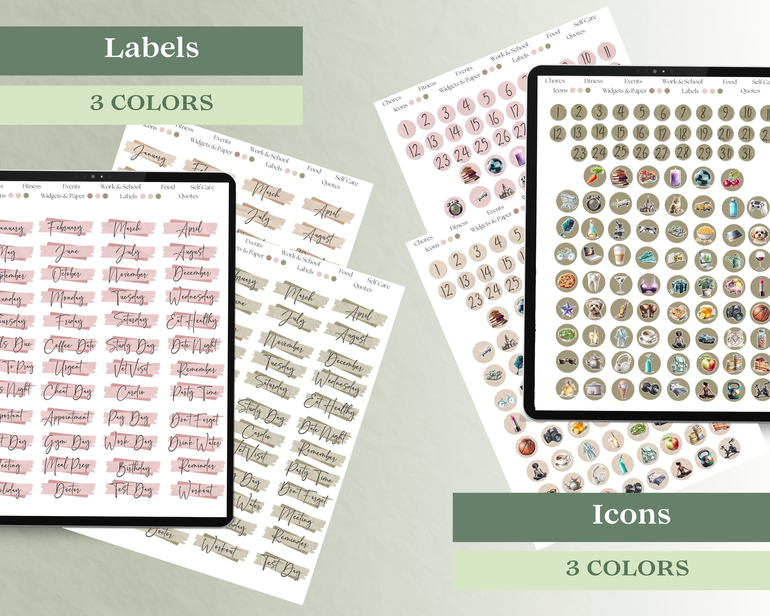 Everyday Aesthetic Digital Planner Stickers | 760 GOODNOTES Stickers ...