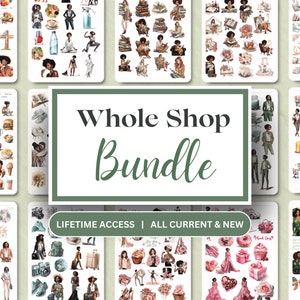Whole Shop BUNDLE Digital Stickers GoodNotes Stickers Whole Shop Pass for GoodNotes Noteshelf Aesthetic Digital Stickers Lifetime Access