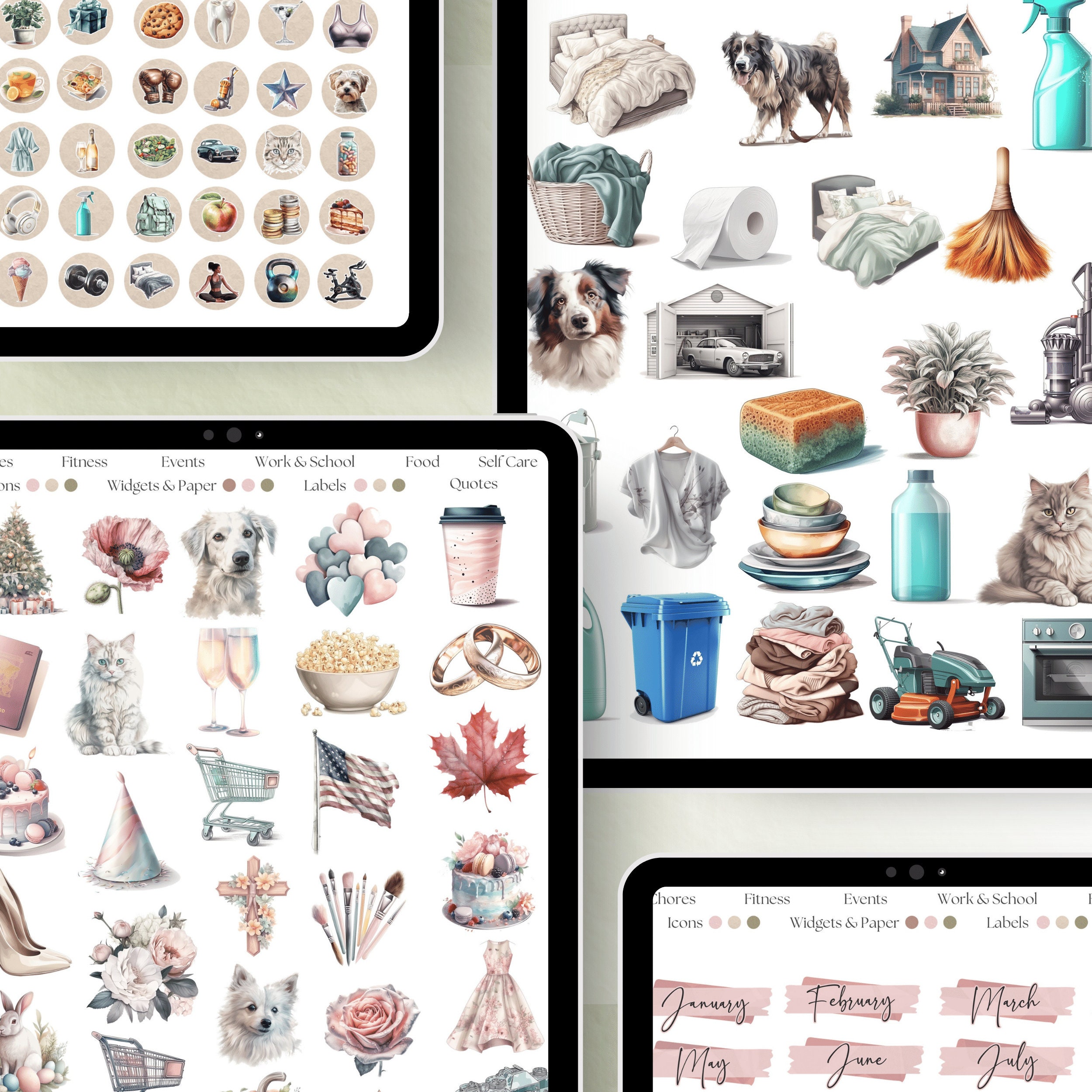 Everyday Digital Sticker Bundle for Goodnotes 2200+ Goodnotes Stickers ...