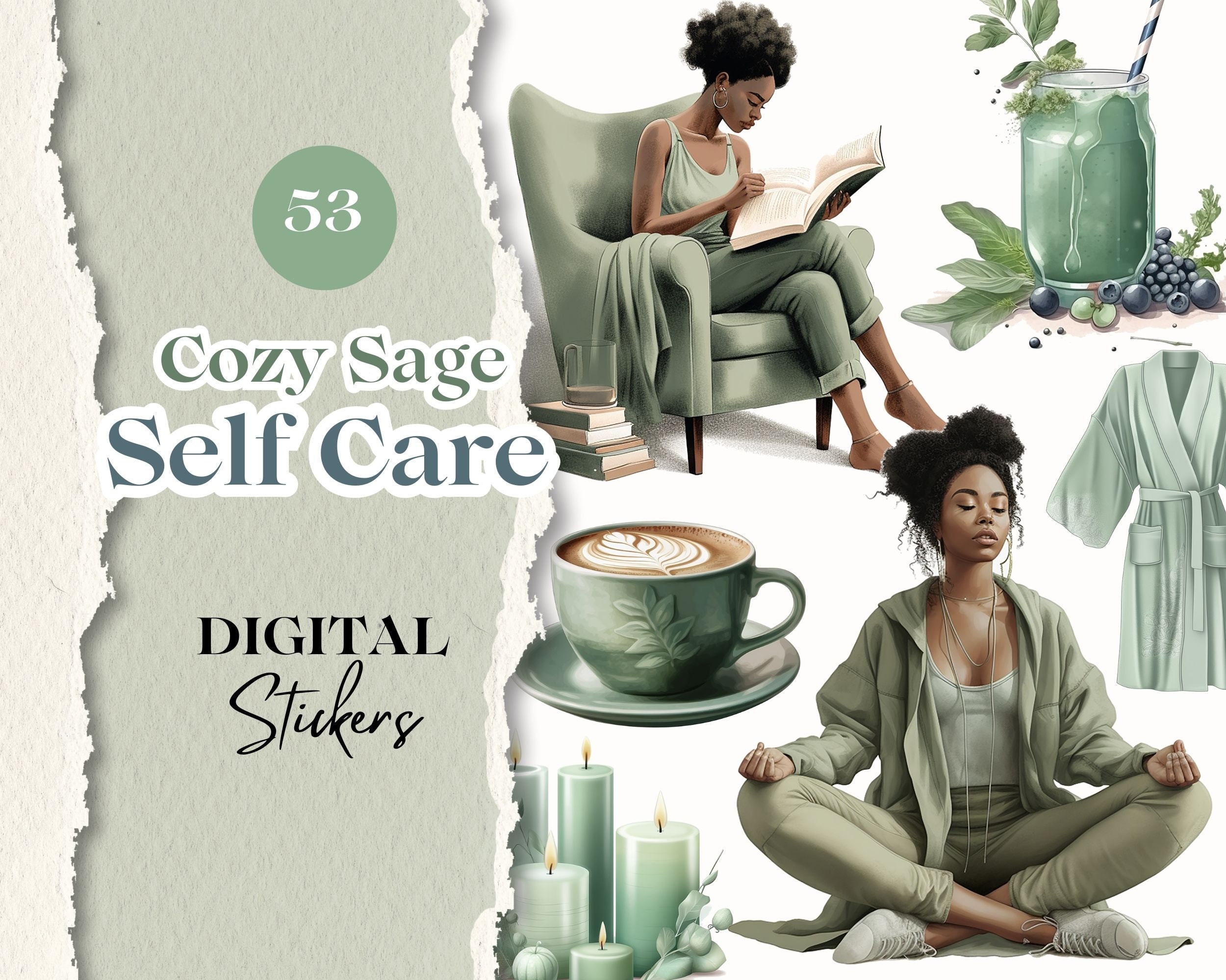 Self Care Stickers for Goodnotes 53 Selfcare Digital Stickers Goodnotes ...