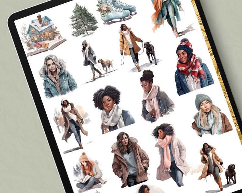Digital Stickers for Goodnotes Winter 54 Winter Digital Stickers ...