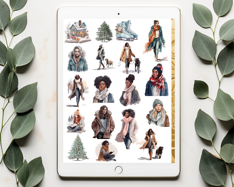 Digital Stickers for Goodnotes Winter 54 Winter Digital Stickers ...