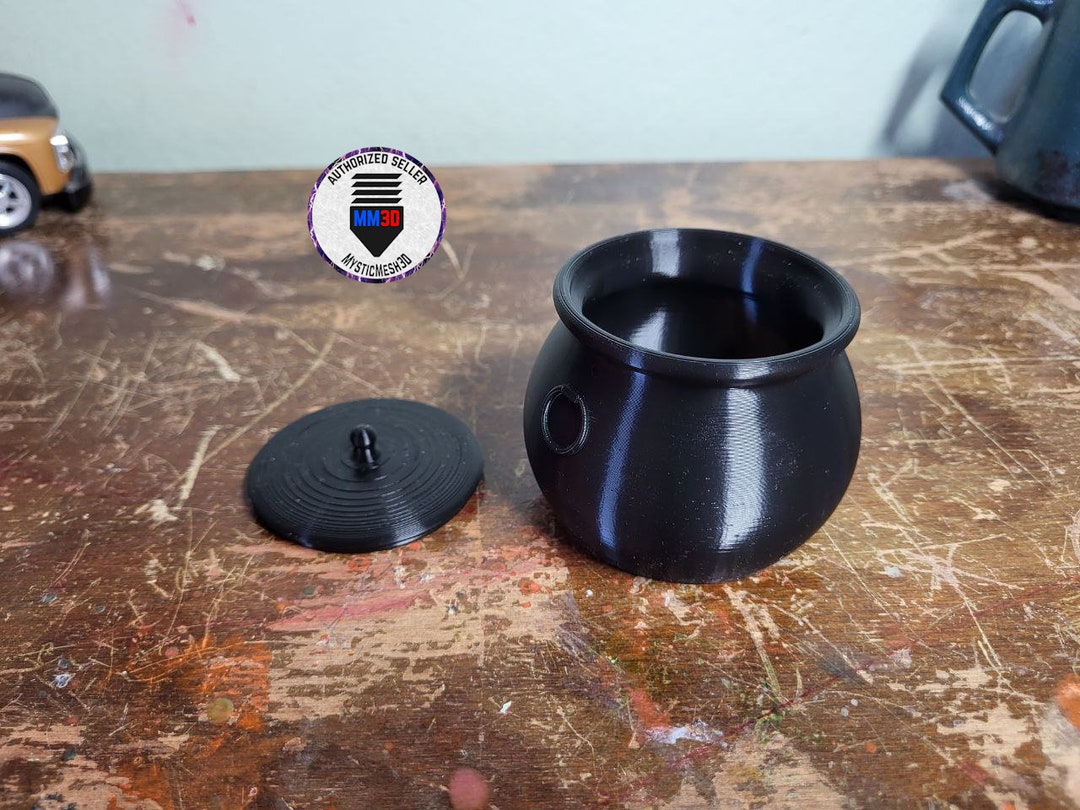 Cauldron W/ Lid/ 3D Printed / Storage / Office / Mysticmesh3d - Etsy