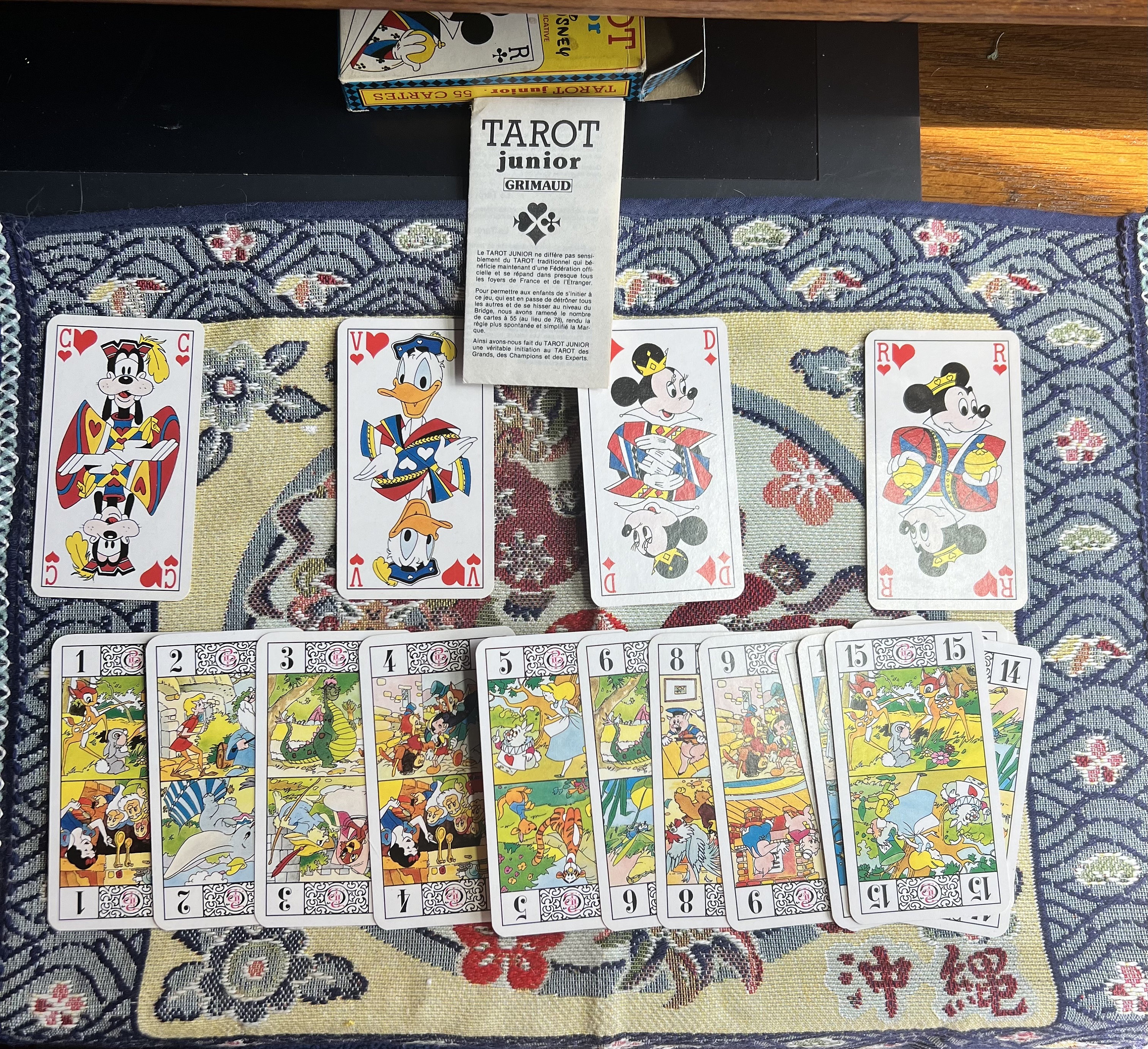 ULTRA RARE (1979) Disney “tarot Junior” by GRIMAUD Made in France
