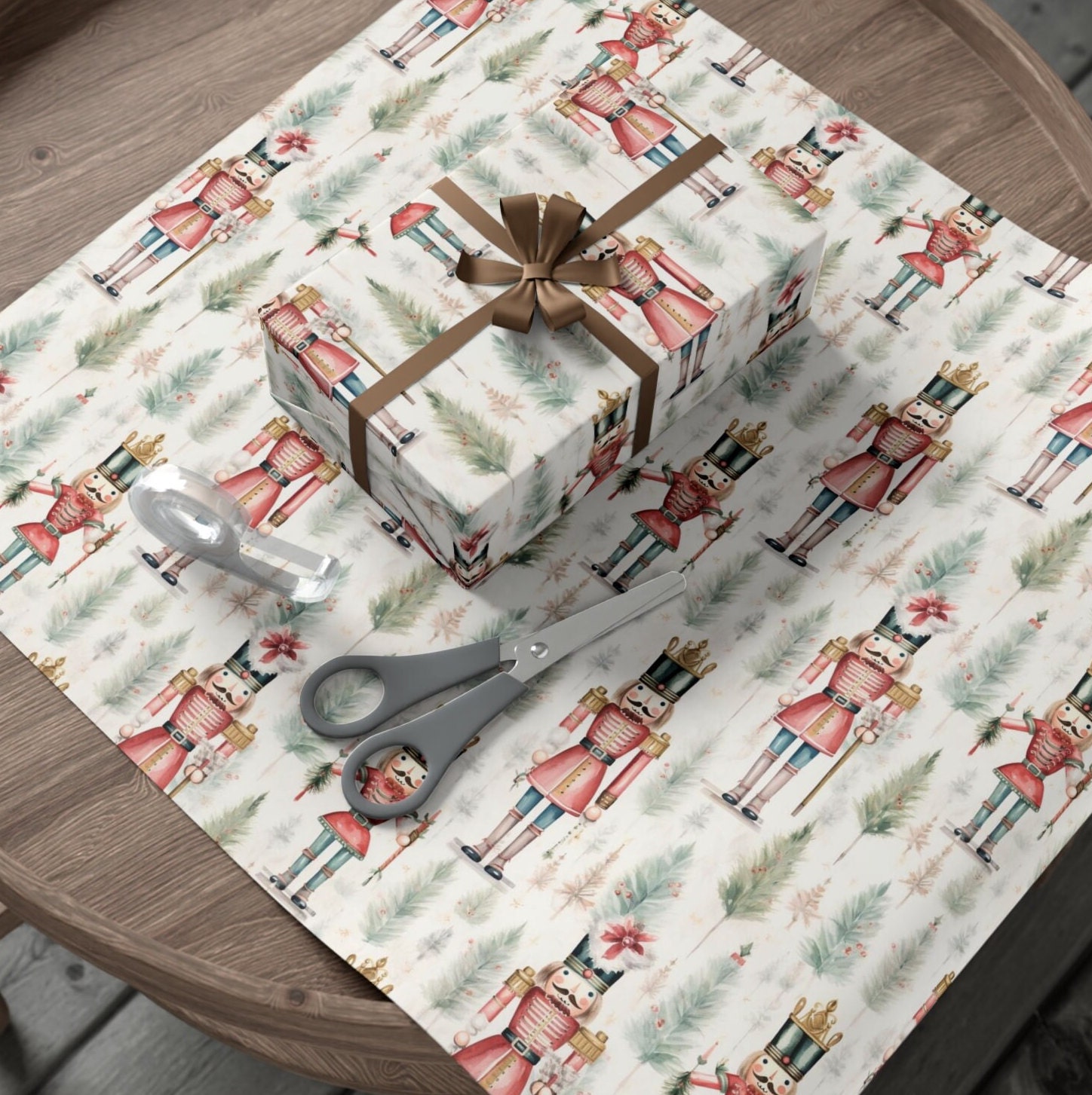 Large Print Version of Our Nutcracker Christmas Gift Wrap, Merry ...