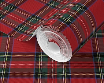 Red Stewart Royal Tartan Plaid Christmas, Ralph Lauren Vintage Classic Christmas Wrapping paper, Plaid Holiday GIft Wrap, Holiday Home