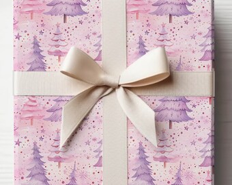 Pink Christmas Wrapping Paper, Christmas, Wrapping Paper, Christmas Wrapping Paper, Holiday Gift Wrap