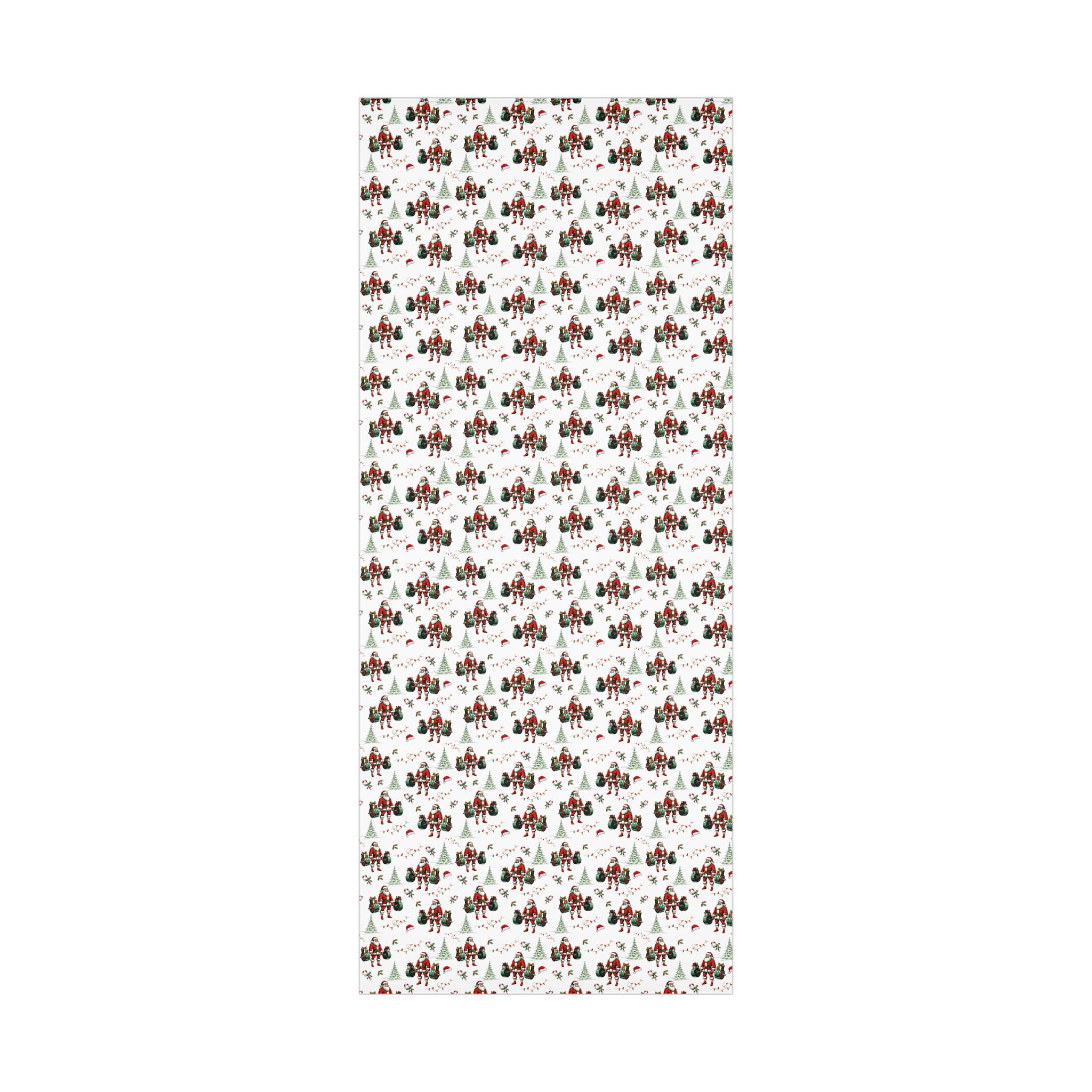 Weightlifting Santa Christmas Wrapping Paper, Crossfit, Sports Gift Wrap, Wrapping Paper, Christmas Gifts, Unique Gift, Santa Wrapping