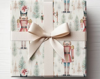 Klassische Weihnachtsgeschenkpapierrolle, nostalgische Feiertagsgeschenkpapierrolle, traditionelle Weihnachtsentwürfe, umweltfreundlich, recycelbar, hergestellt in den USA