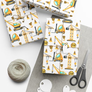 Construction Zone Wrapping Paper, Gift wrap image 2
