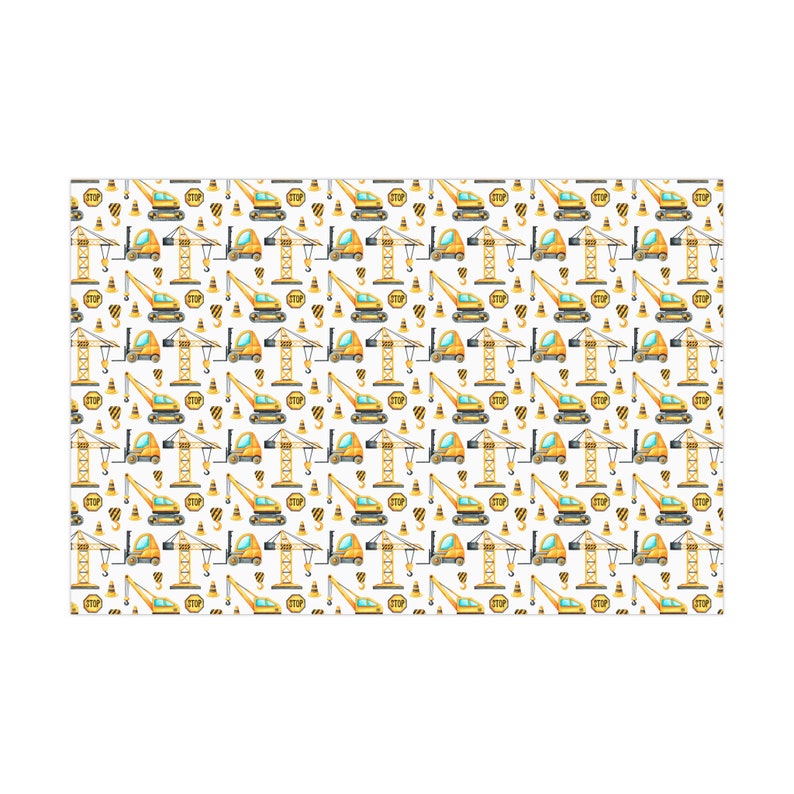 Construction Zone Wrapping Paper, Gift wrap image 3