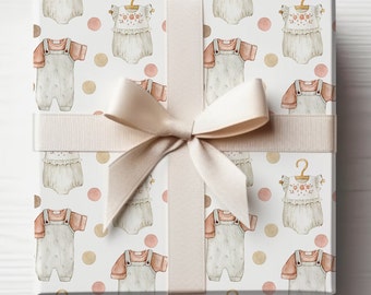 Baby Boy and Girl Wrapping, Baby Clothing Wrapping Paper, Baby Shower Gift, Baby boy, Baby Girl,Baby Wrapping paper, Baby Shower
