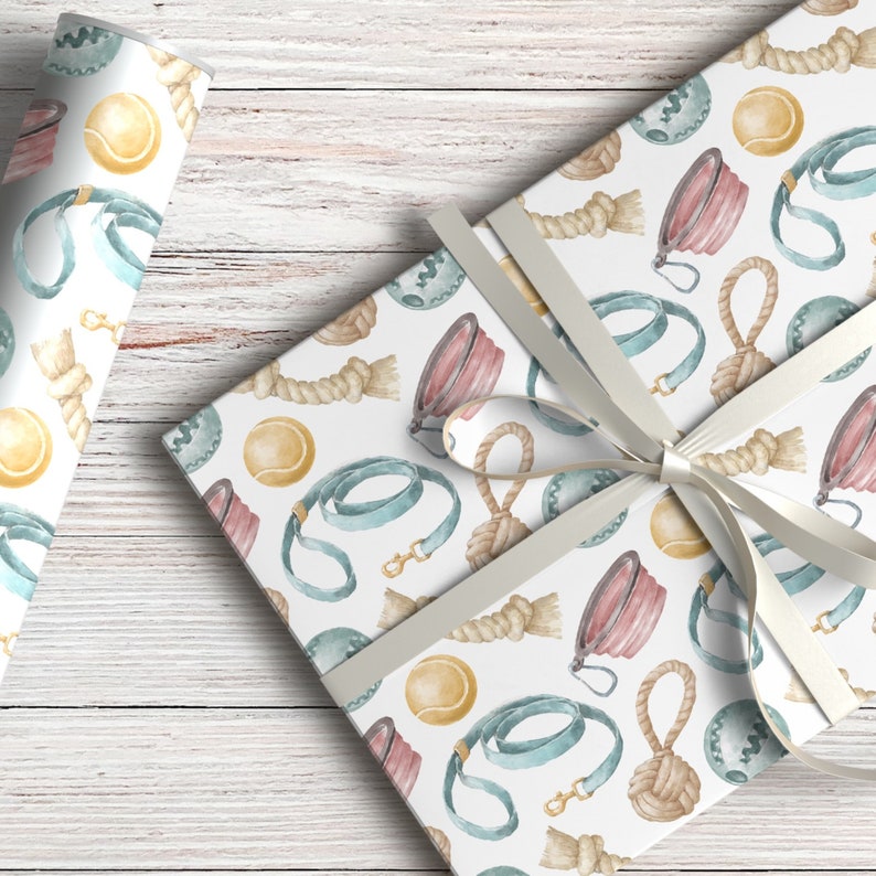 Dog Birthday Gift Wrap, Dog gifts, Dog Gift, Pet Wrapping Paper, dog toys image 1