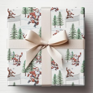 Carta da regalo natalizia con Babbo Natale a tema pallavolo, regalo di pallavolo, carta da regalo sportiva, carta da regalo, personalizzata, regali di Natale, regalo unico