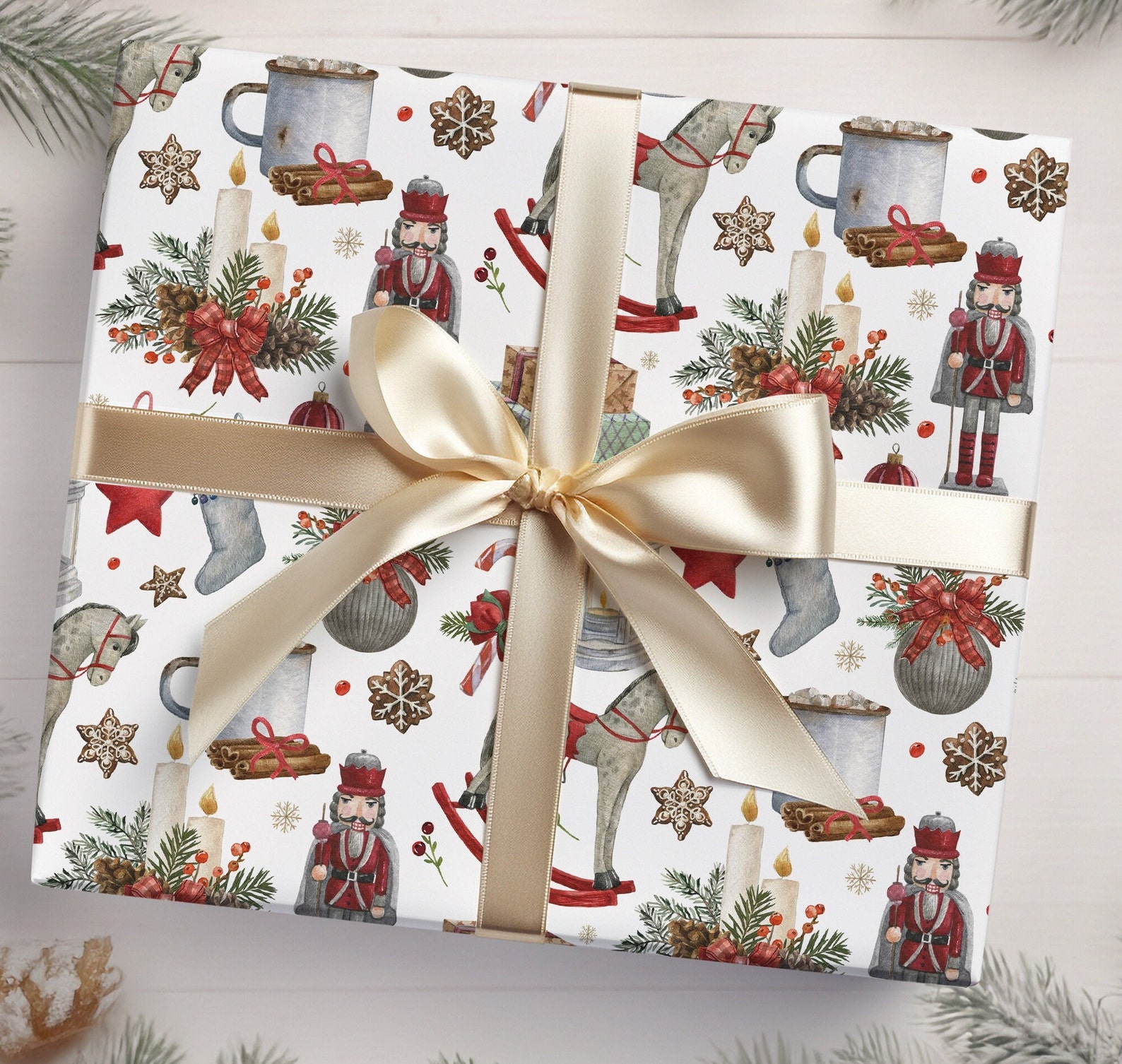 Rocking Horse Festive Wrap main image 1