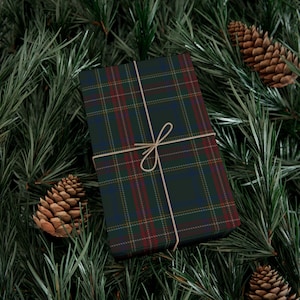 Carta da regalo natalizia scozzese Braemar, fantasia scozzese Ralph Lauren, fantasia scozzese vintage classica per Natale, carta da regalo scozzese per le feste, decorazioni natalizie per la casa immagine 7