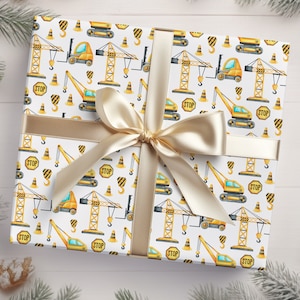 Construction Zone Wrapping Paper, Gift wrap image 1