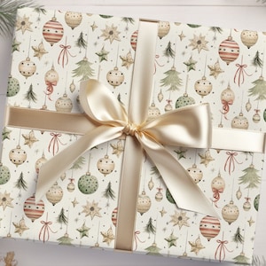 Classic Christmas Wrapping Paper Roll, Nostalgic Holiday Gift Wrap, Traditional Christmas Designs, Eco-Friendly, Recyclable, USA Made