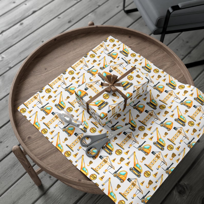 Construction Zone Wrapping Paper, Gift wrap image 4