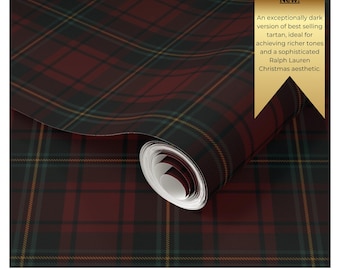 Ralph Lauren inspirierte Weihnachten, Tartan Vintage klassisches Weihnachtsgeschenkpapier, kariertes Feiertagsgeschenkpapier, Feiertags zu Hause