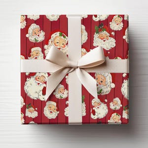 Carta da regalo classica retrò vintage di Babbo Natale, carta da regalo di Natale, carta di Babbo Natale di Natale, confezioni regalo, regali di Natale